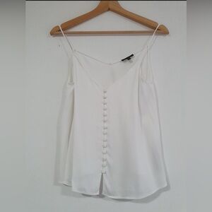 Massimo Dutti White Button-Front Camisole
